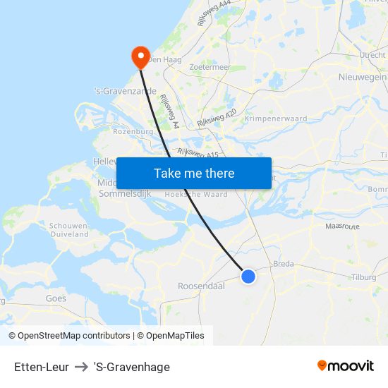 Etten-Leur to 'S-Gravenhage map