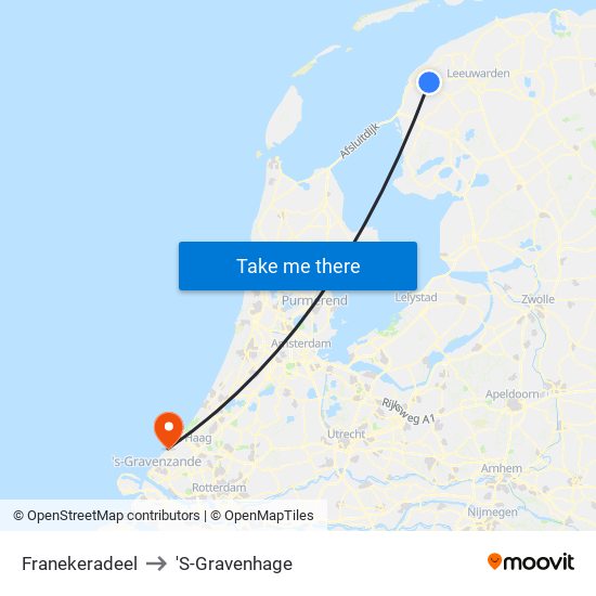 Franekeradeel to 'S-Gravenhage map