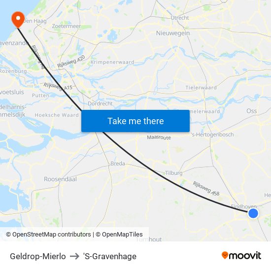 Geldrop-Mierlo to 'S-Gravenhage map