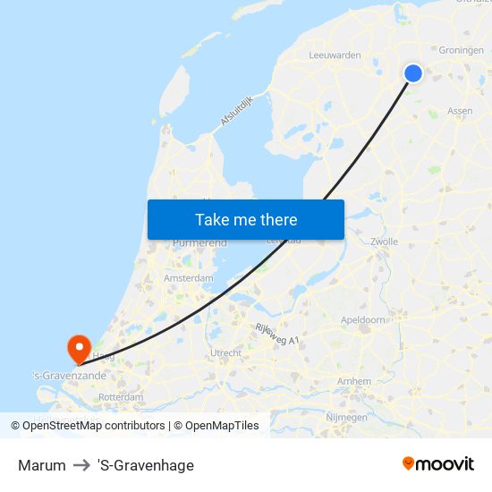 Marum to 'S-Gravenhage map