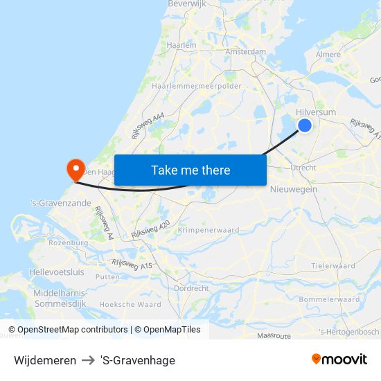 Wijdemeren to 'S-Gravenhage map