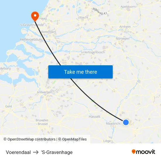 Voerendaal to 'S-Gravenhage map