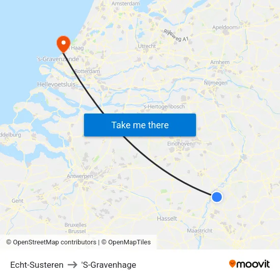 Echt-Susteren to 'S-Gravenhage map