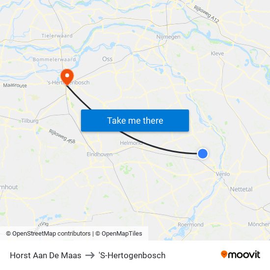 Horst Aan De Maas to 'S-Hertogenbosch map