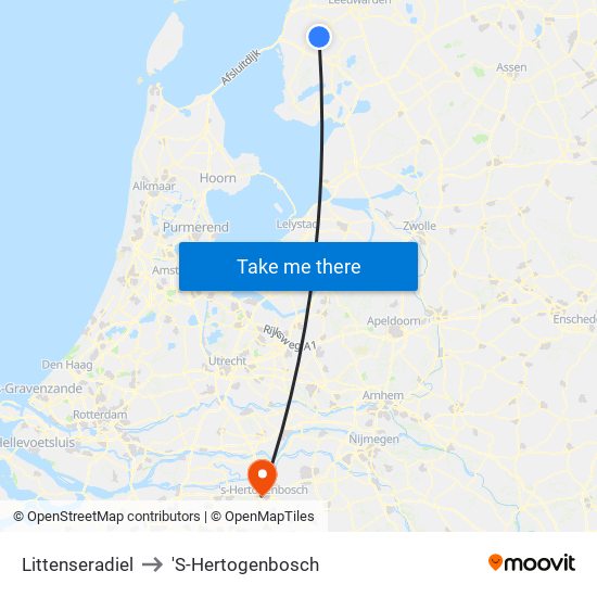 Littenseradiel to 'S-Hertogenbosch map