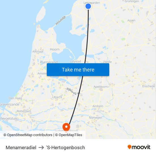 Menameradiel to 'S-Hertogenbosch map