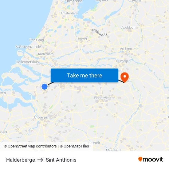 Halderberge to Sint Anthonis map