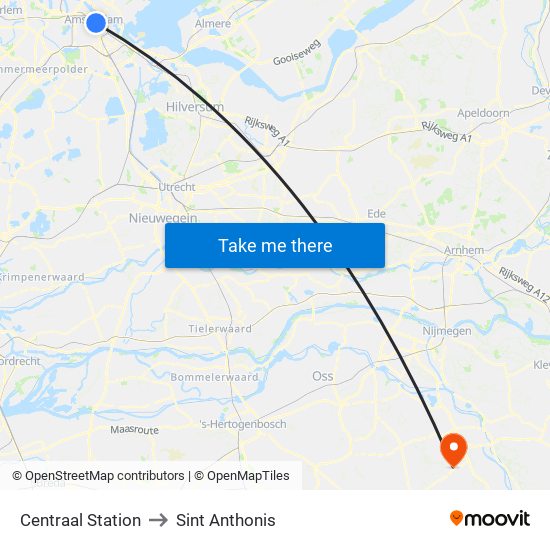 Centraal Station to Sint Anthonis map