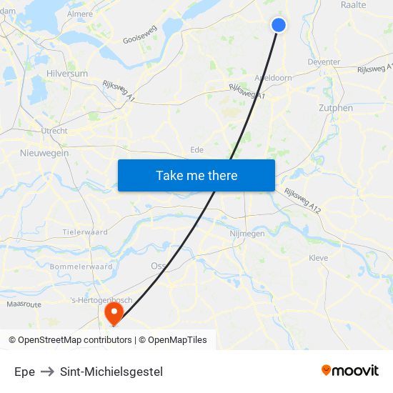 Epe to Sint-Michielsgestel map