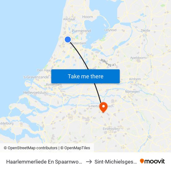 Haarlemmerliede En Spaarnwoude to Sint-Michielsgestel map