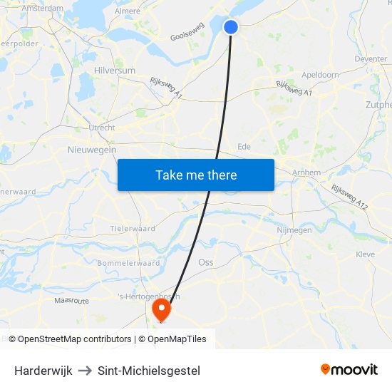 Harderwijk to Sint-Michielsgestel map