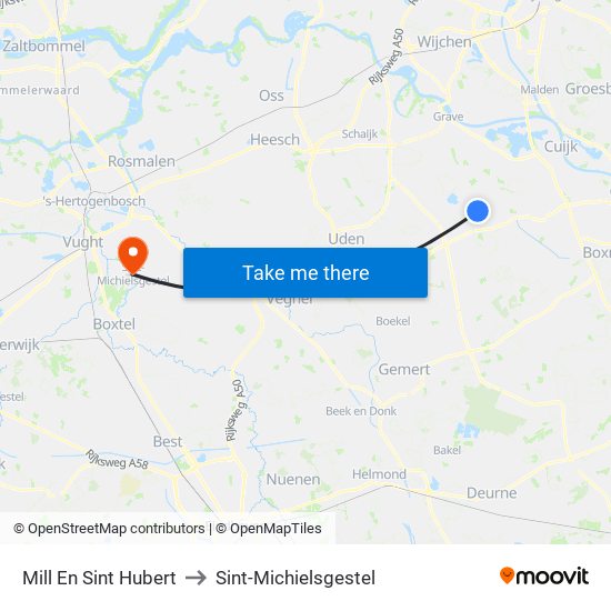 Mill En Sint Hubert to Sint-Michielsgestel map