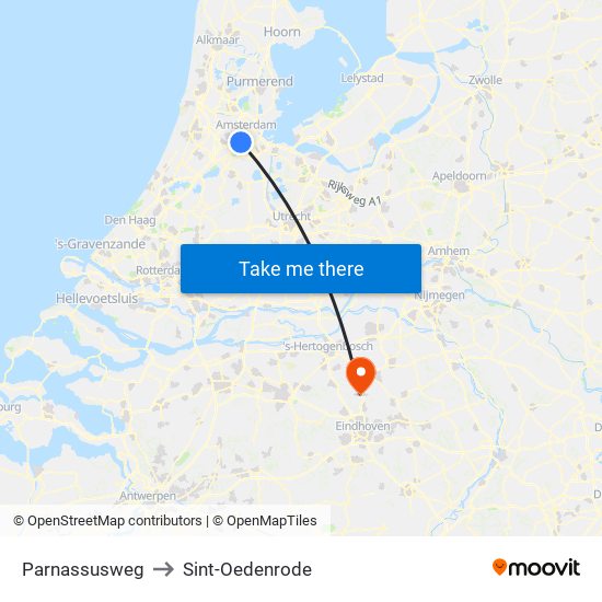 Parnassusweg to Sint-Oedenrode map