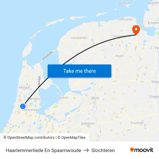 Haarlemmerliede En Spaarnwoude to Slochteren map