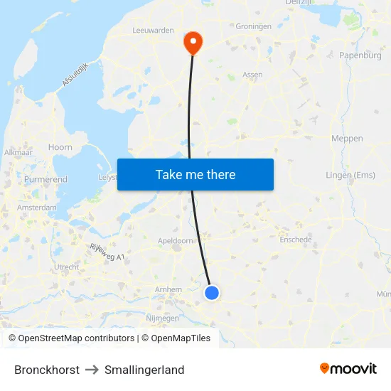 Bronckhorst to Smallingerland map