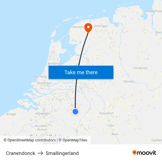 Cranendonck to Smallingerland map