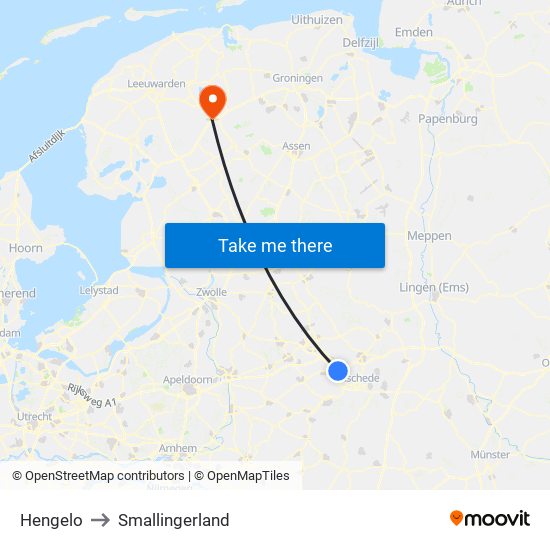 Hengelo to Smallingerland map