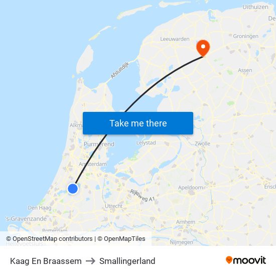 Kaag En Braassem to Smallingerland map
