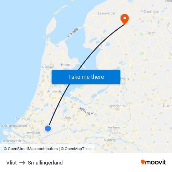 Vlist to Smallingerland map