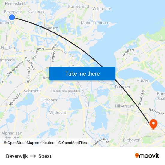 Beverwijk to Soest map