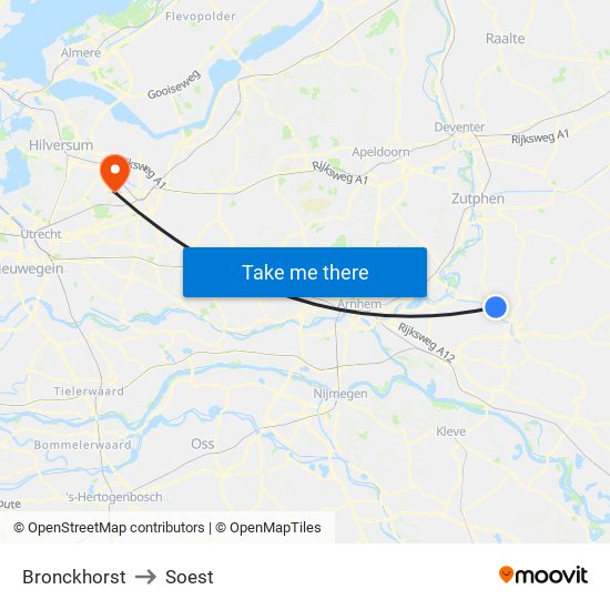 Bronckhorst to Soest map