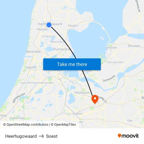 Heerhugowaard to Soest map
