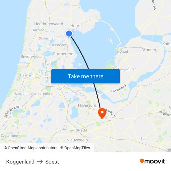 Koggenland to Soest map