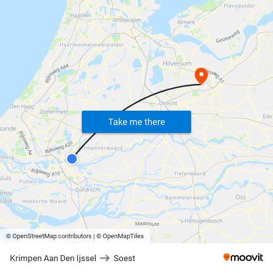 Krimpen Aan Den Ijssel to Soest map