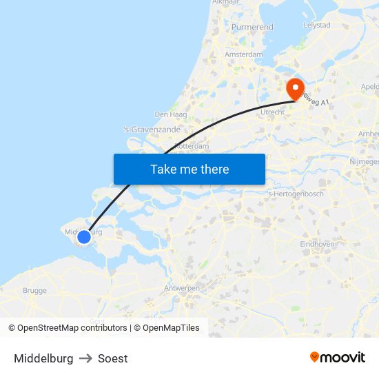 Middelburg to Soest map
