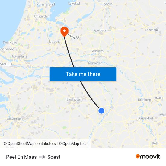 Peel En Maas to Soest map