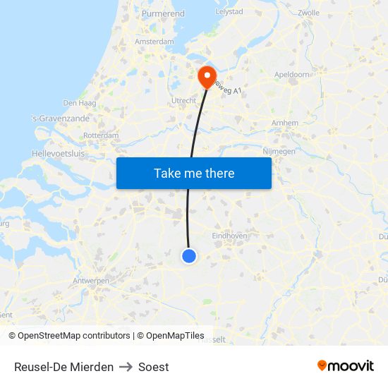 Reusel-De Mierden to Soest map