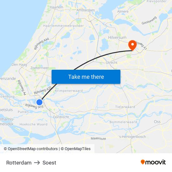 Rotterdam to Soest map