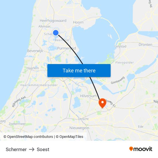 Schermer to Soest map