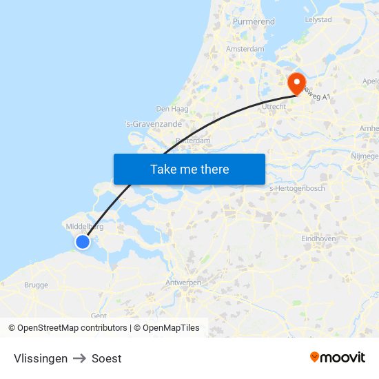 Vlissingen to Soest map