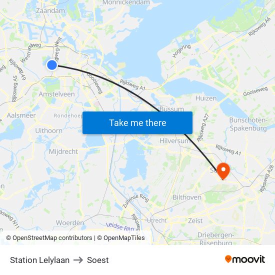 Station Lelylaan to Soest map