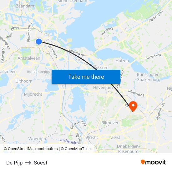 De Pijp to Soest map