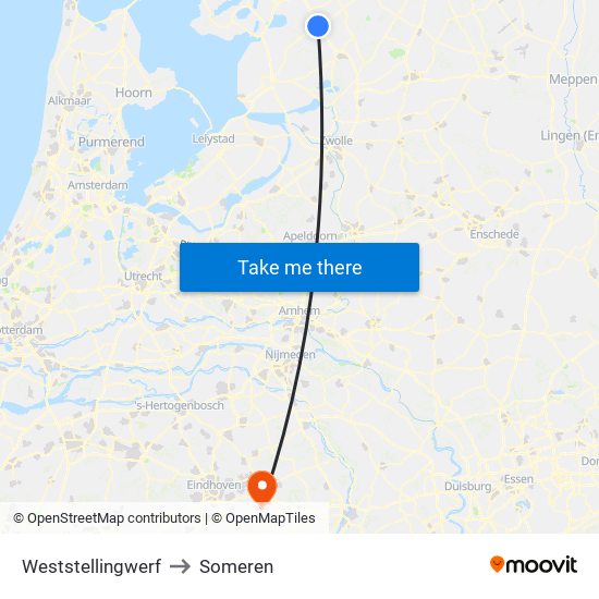 Weststellingwerf to Someren map