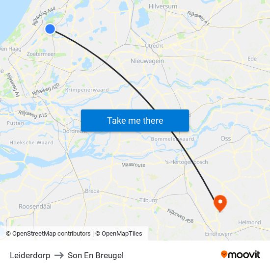 Leiderdorp to Son En Breugel map