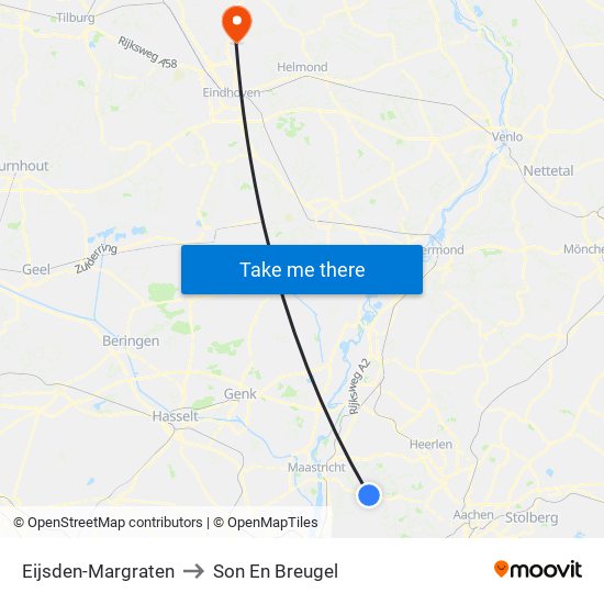 Eijsden-Margraten to Son En Breugel map
