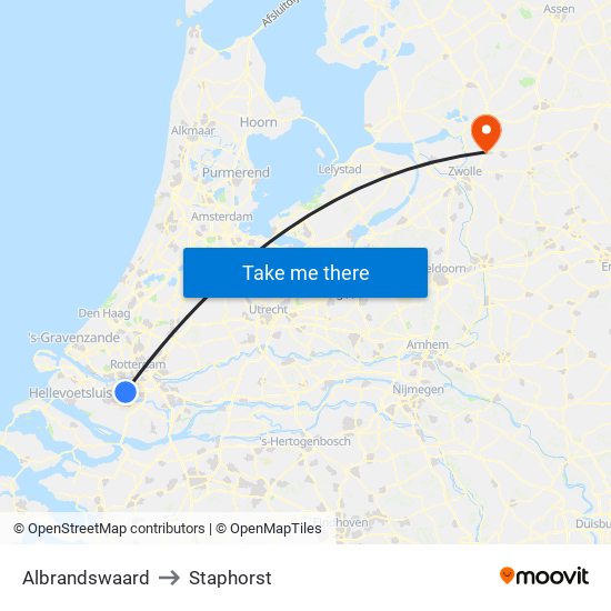 Albrandswaard to Staphorst map