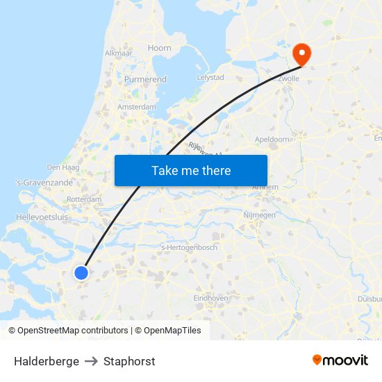 Halderberge to Staphorst map