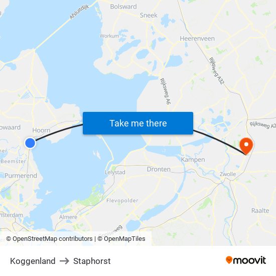 Koggenland to Staphorst map