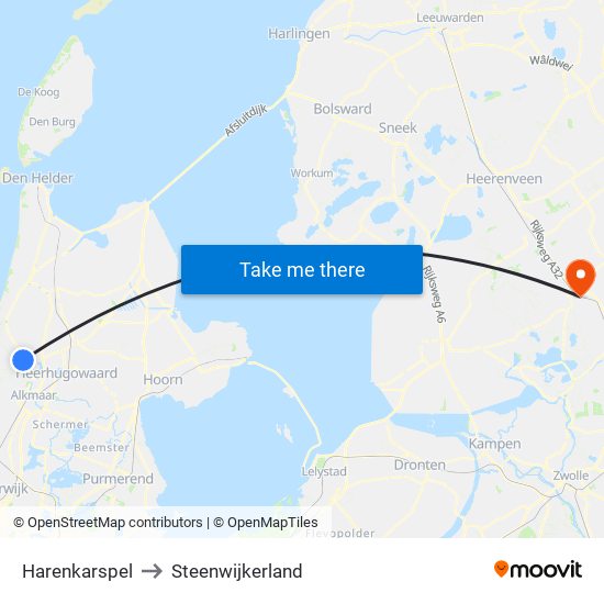 Harenkarspel to Steenwijkerland map