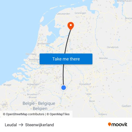 Leudal to Steenwijkerland map