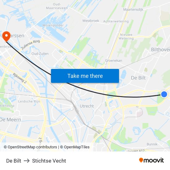 De Bilt to Stichtse Vecht map