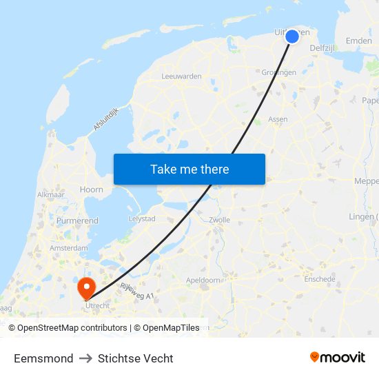 Eemsmond to Stichtse Vecht map