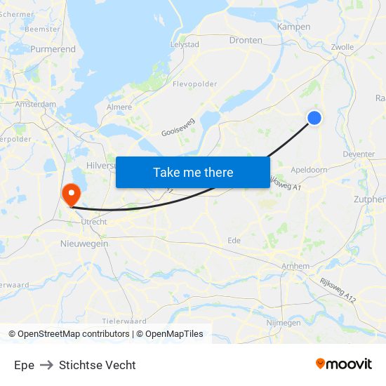 Epe to Stichtse Vecht map