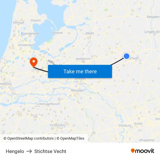 Hengelo to Stichtse Vecht map