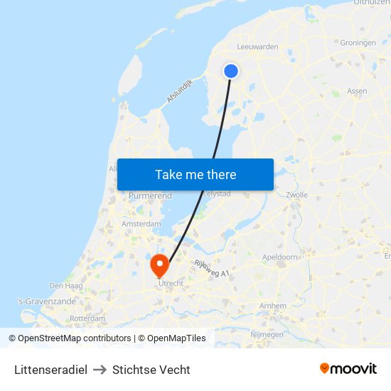 Littenseradiel to Stichtse Vecht map