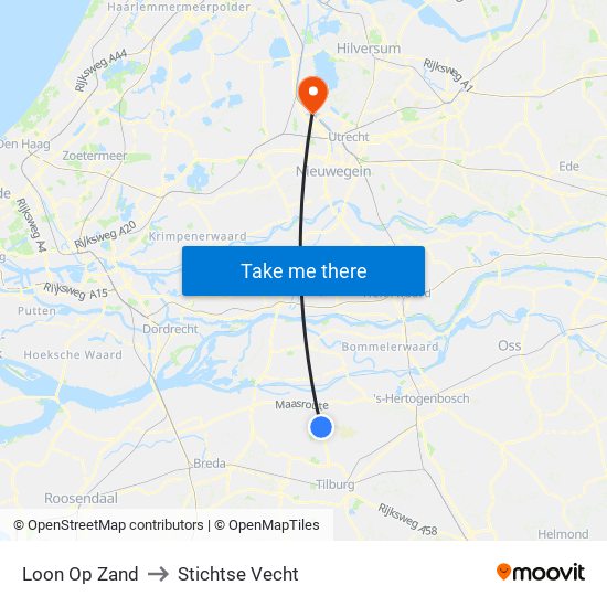 Loon Op Zand to Stichtse Vecht map